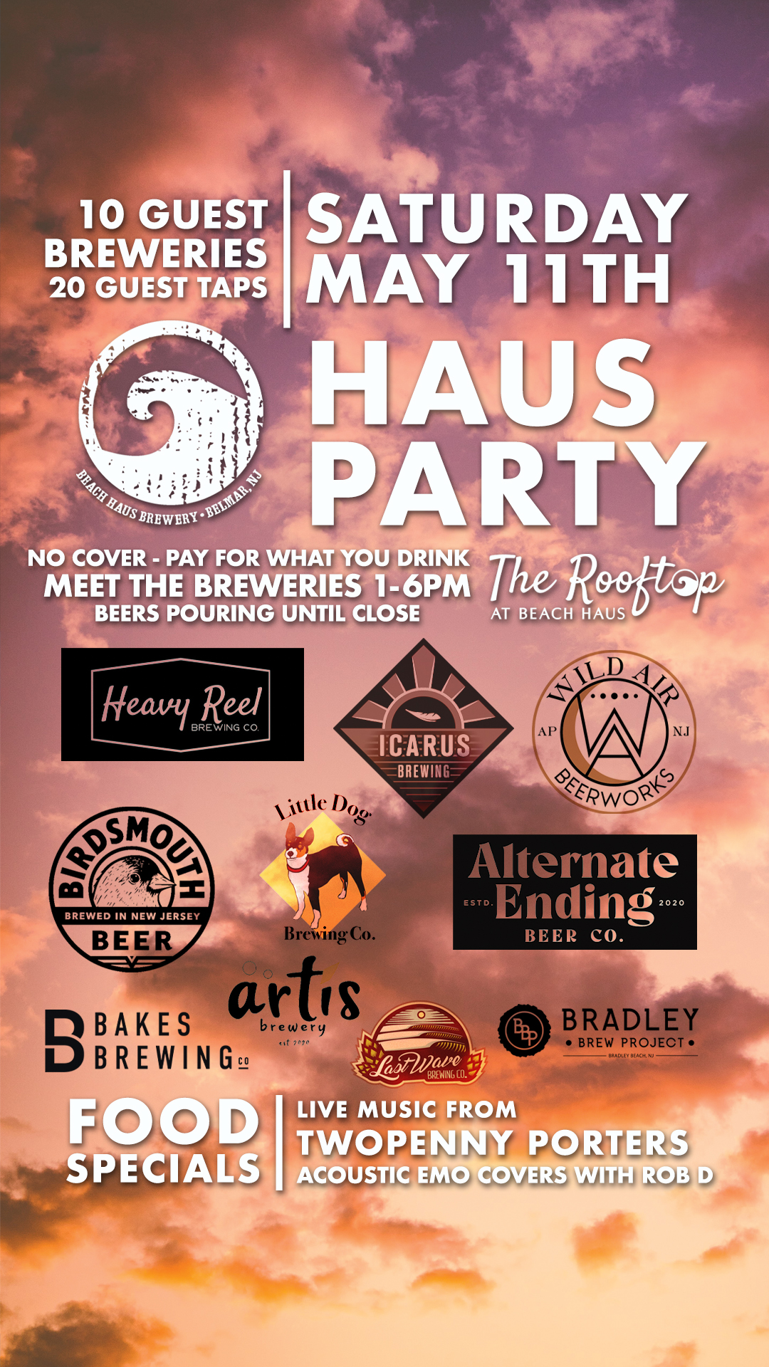 Haus Party on The Rooftop with 10 guest breweries