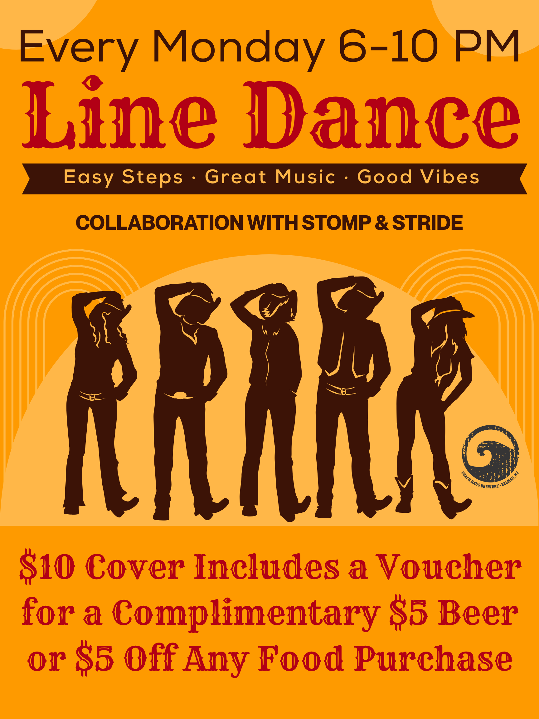 Line Dancing Food Specials Monday 6-10PM